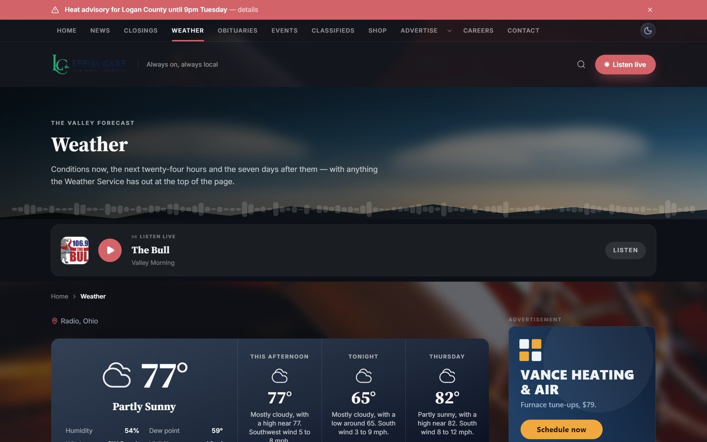 Front Hub — Weather